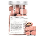 A jar of Caroliner reaper chilli and white chocolate liquorice on a white background 